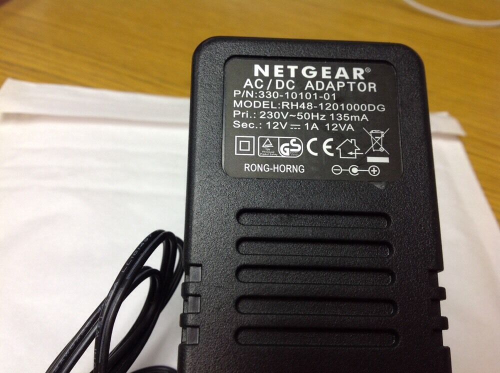 New NETGEAR AC ADAPTOR RH48-1201000DG 12V 1.0A POWER SUPPLY CHARGER